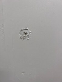 Patches to walls need filling, sanding and painting