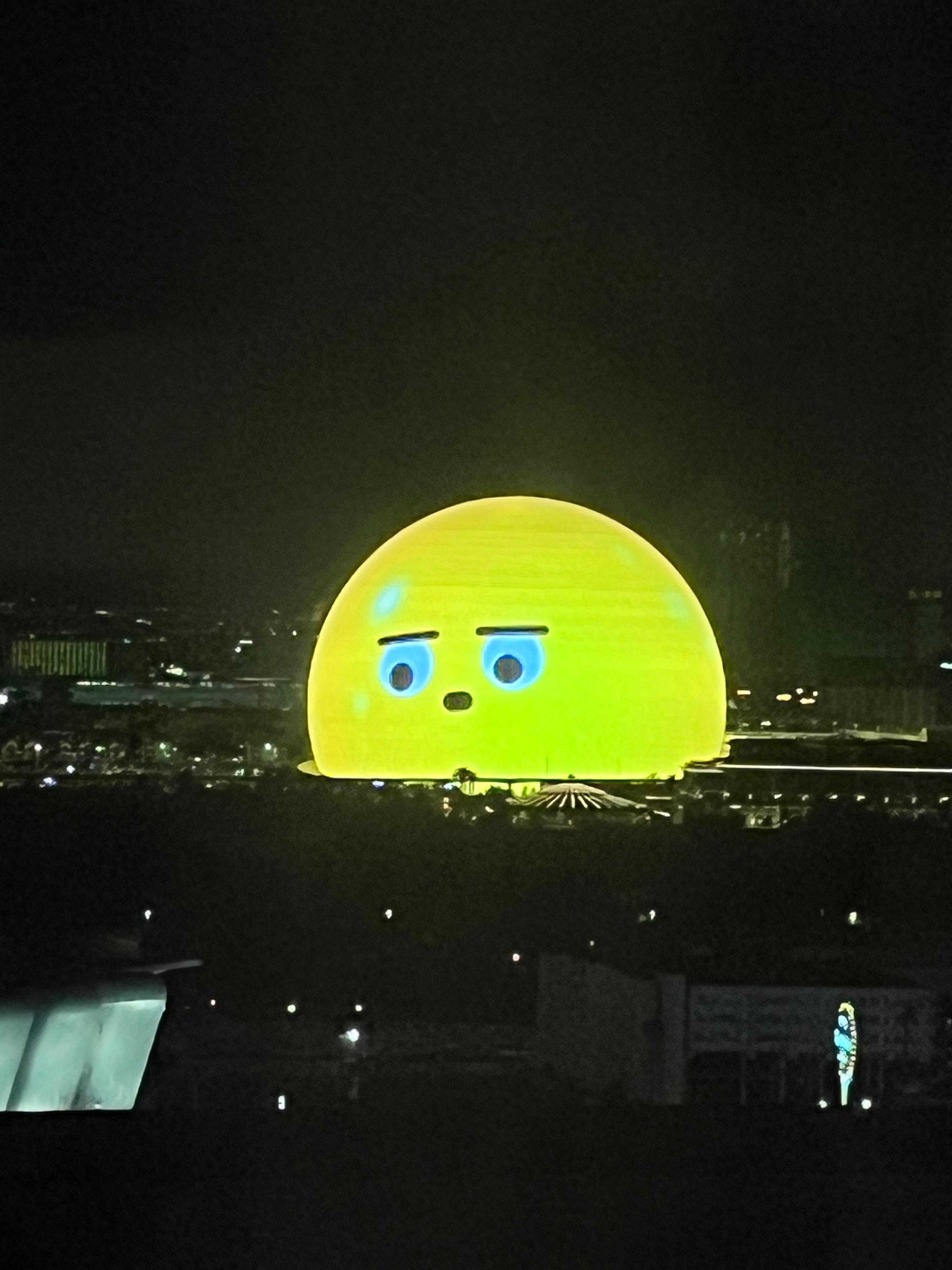 View of The Sphere from our room 