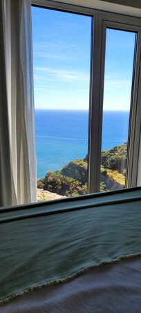 vue du lit de la chambre