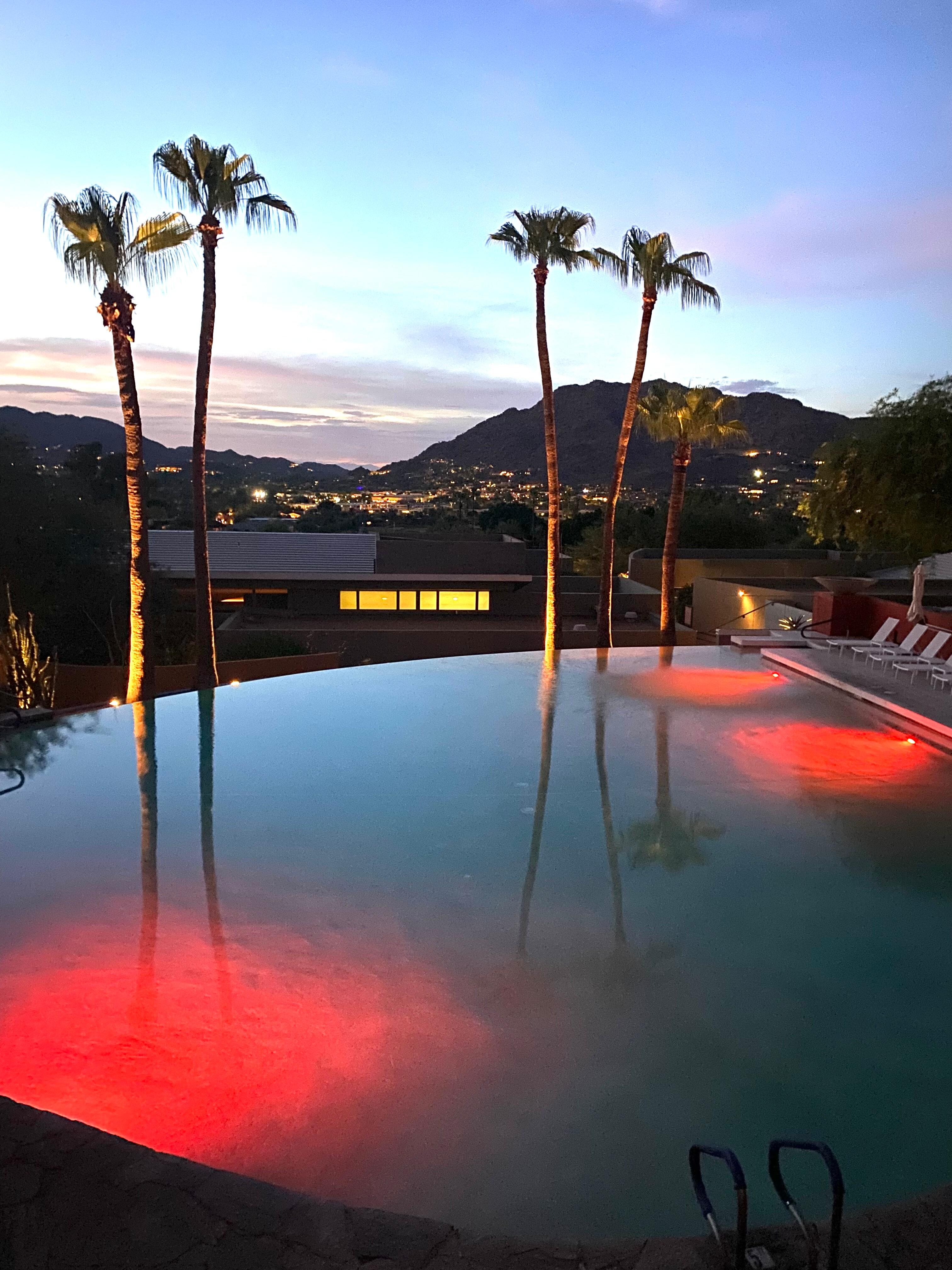 Beautiful Pool at Sunset