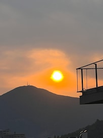sunset from the balcony
