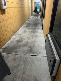 All hallways sticky and gross