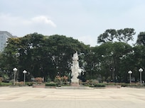 Le Van Tam Park across the road