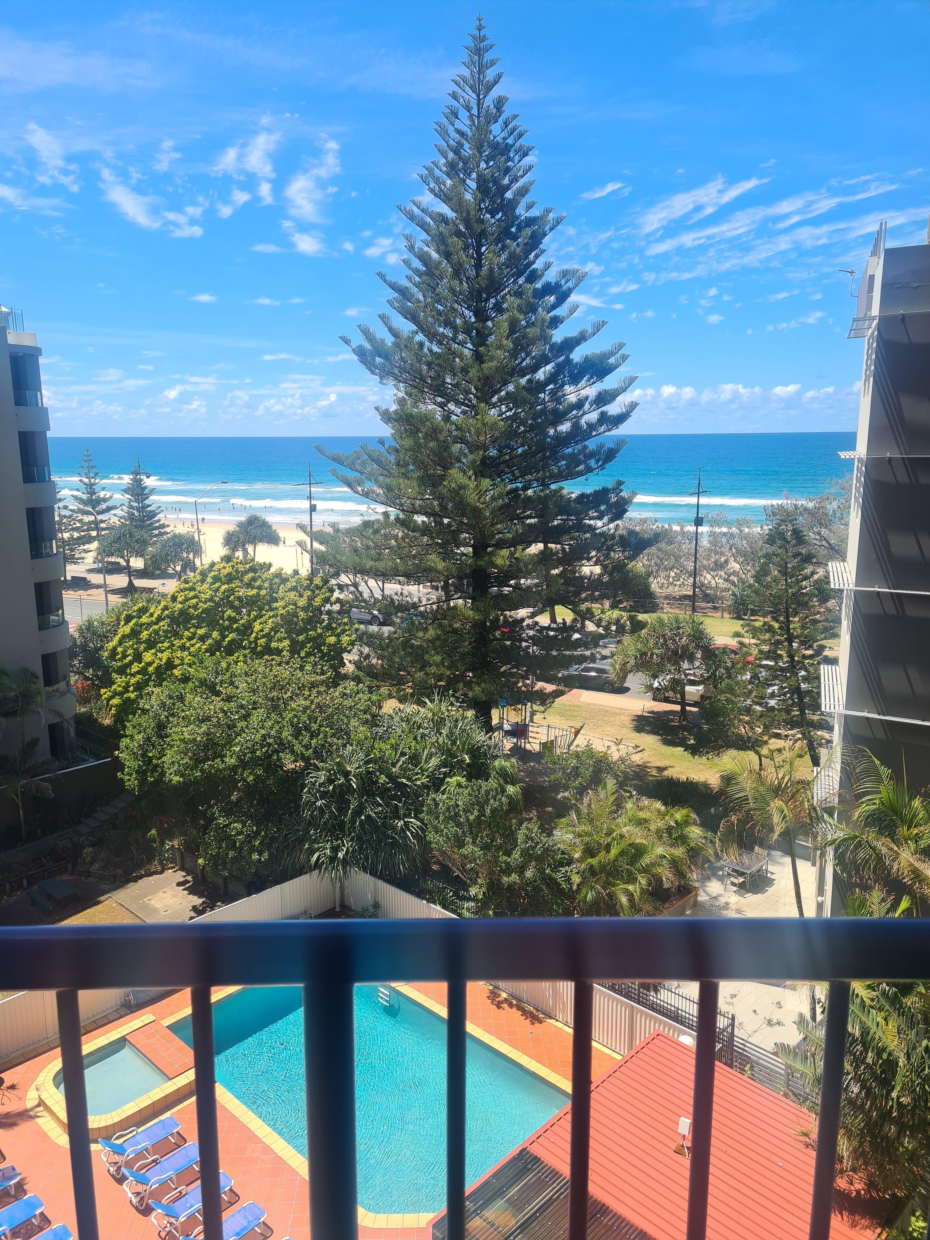 View from hotel balcony 