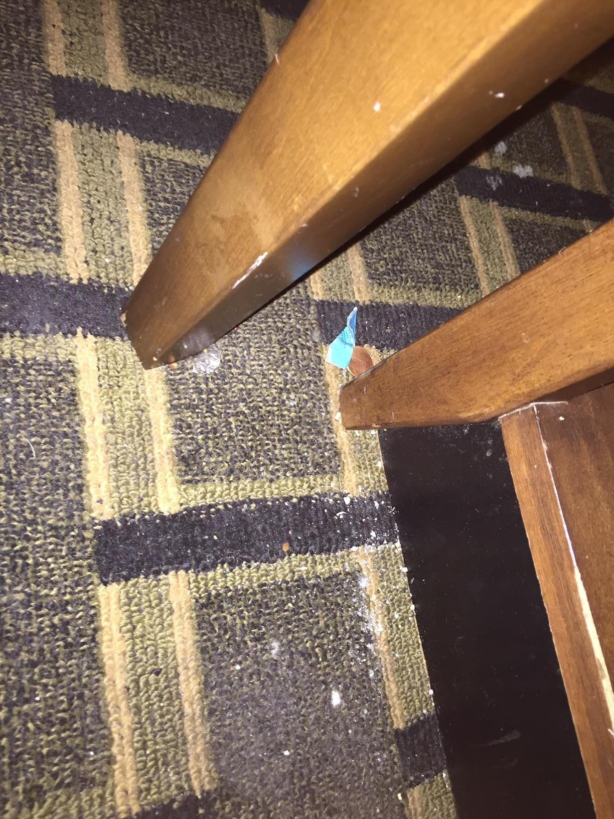 not vacuumed