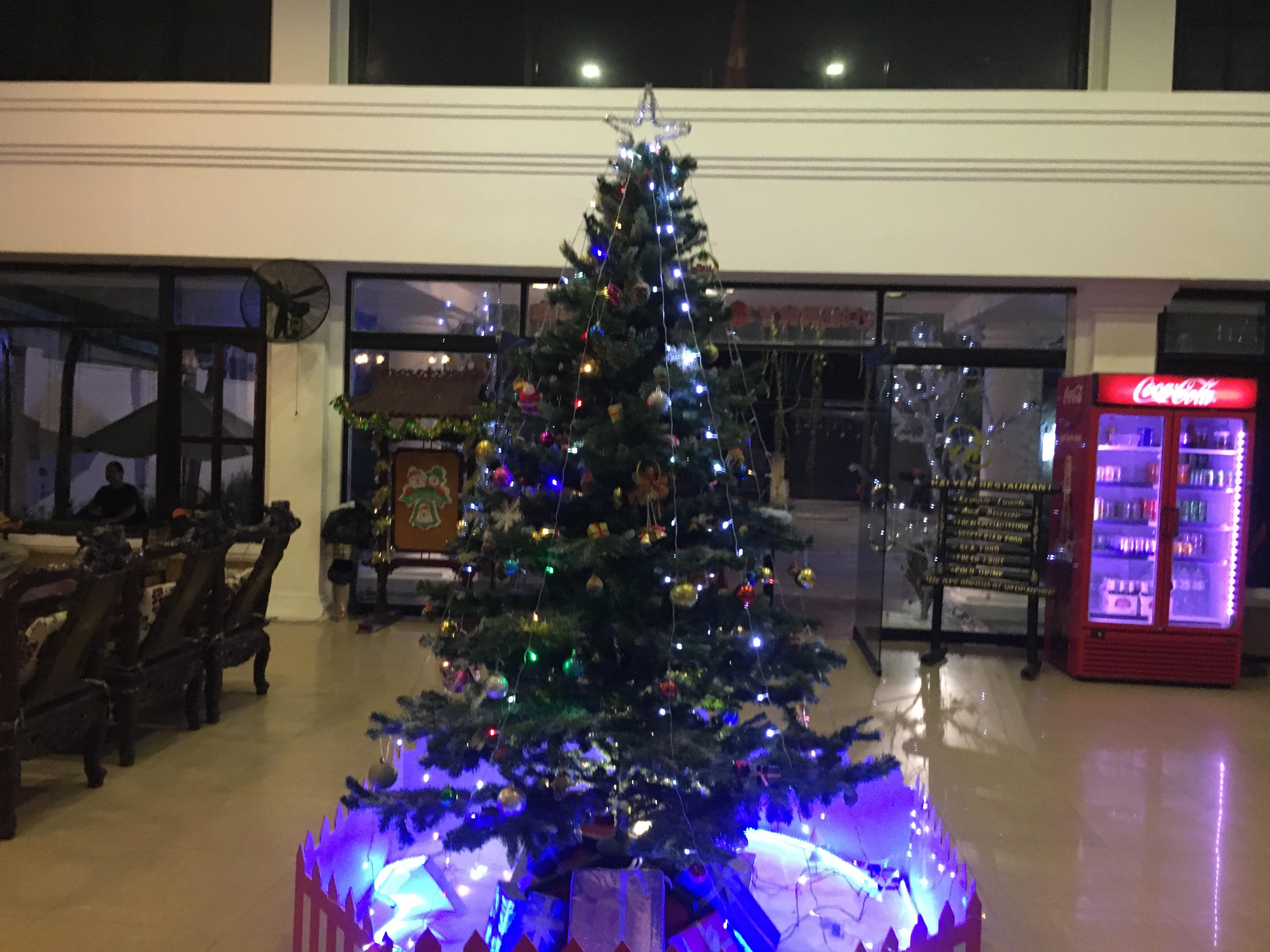 Lobby with christmas decor