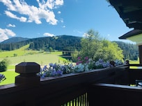 From the balcony of the room.