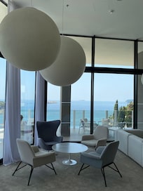 The hotel bar