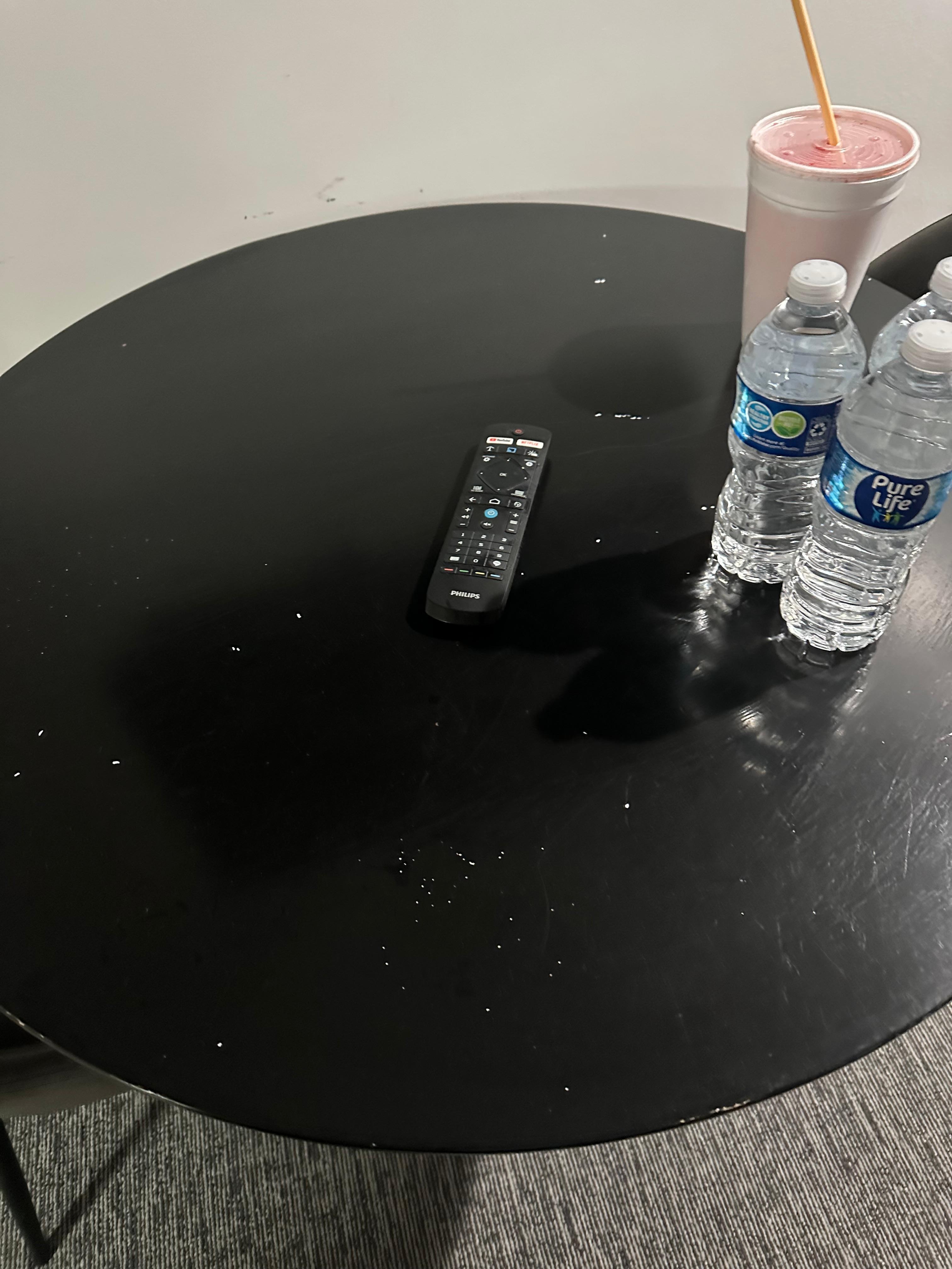 Paint chipped on table