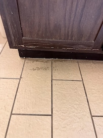 Dirty bathroom floor