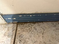 Baseboard in bathroom