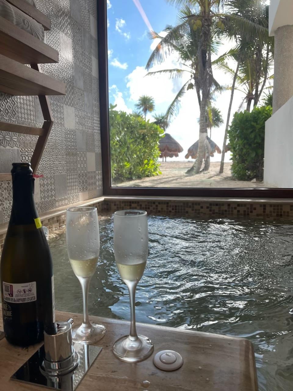 View from our first floor bathtub