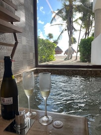 View from our first floor bathtub