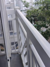 The balcony connected to the room