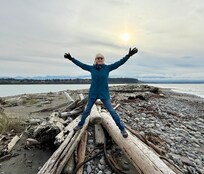 Olympic Mountains behind me.