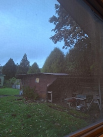 Looking out from kitchen ❤️
