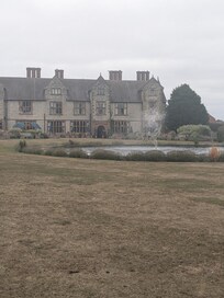 Lovely gardens with croquet and tennis courts.