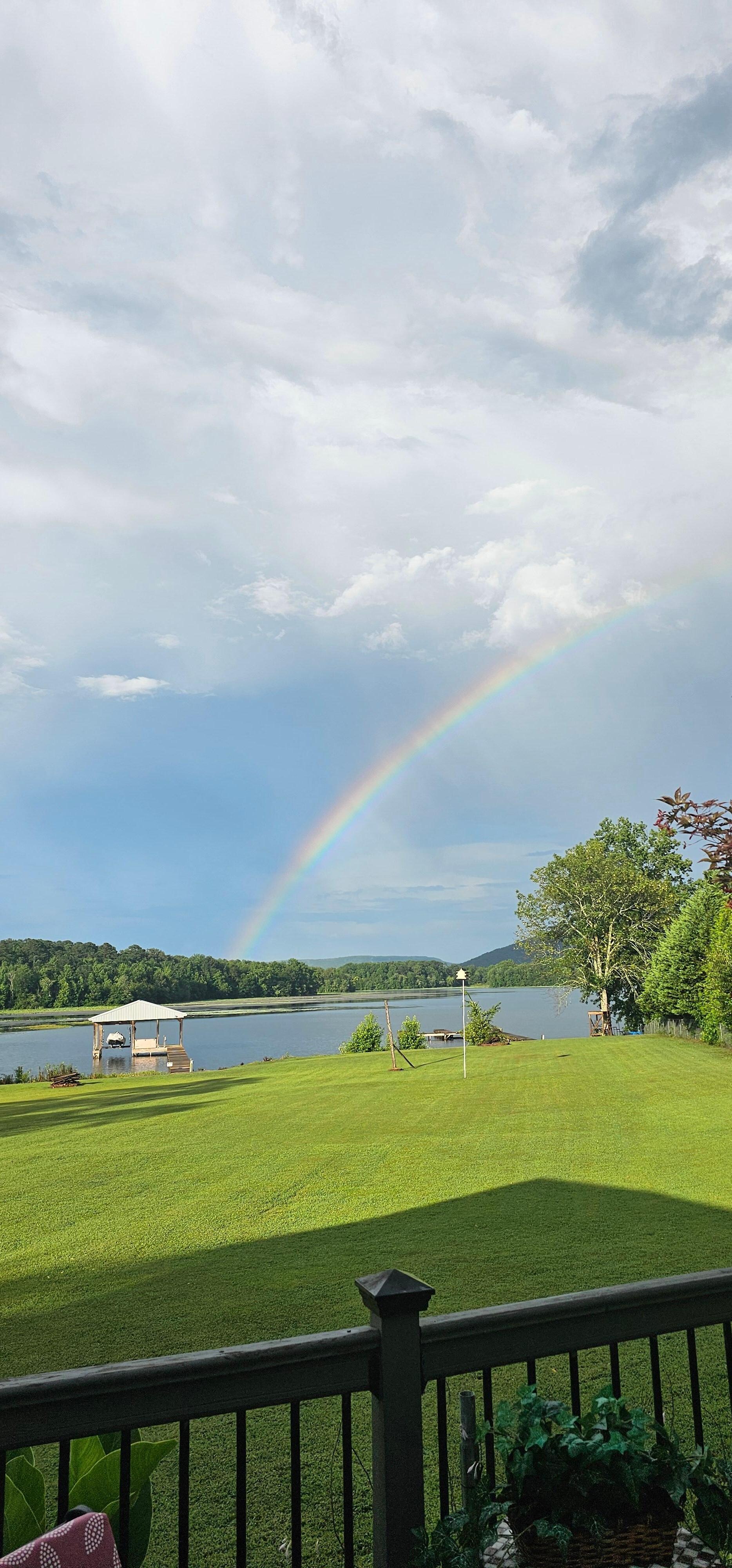 A rainbow after an afternoon storm!