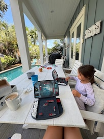 Enjoyed the morning hanging out & playing games.