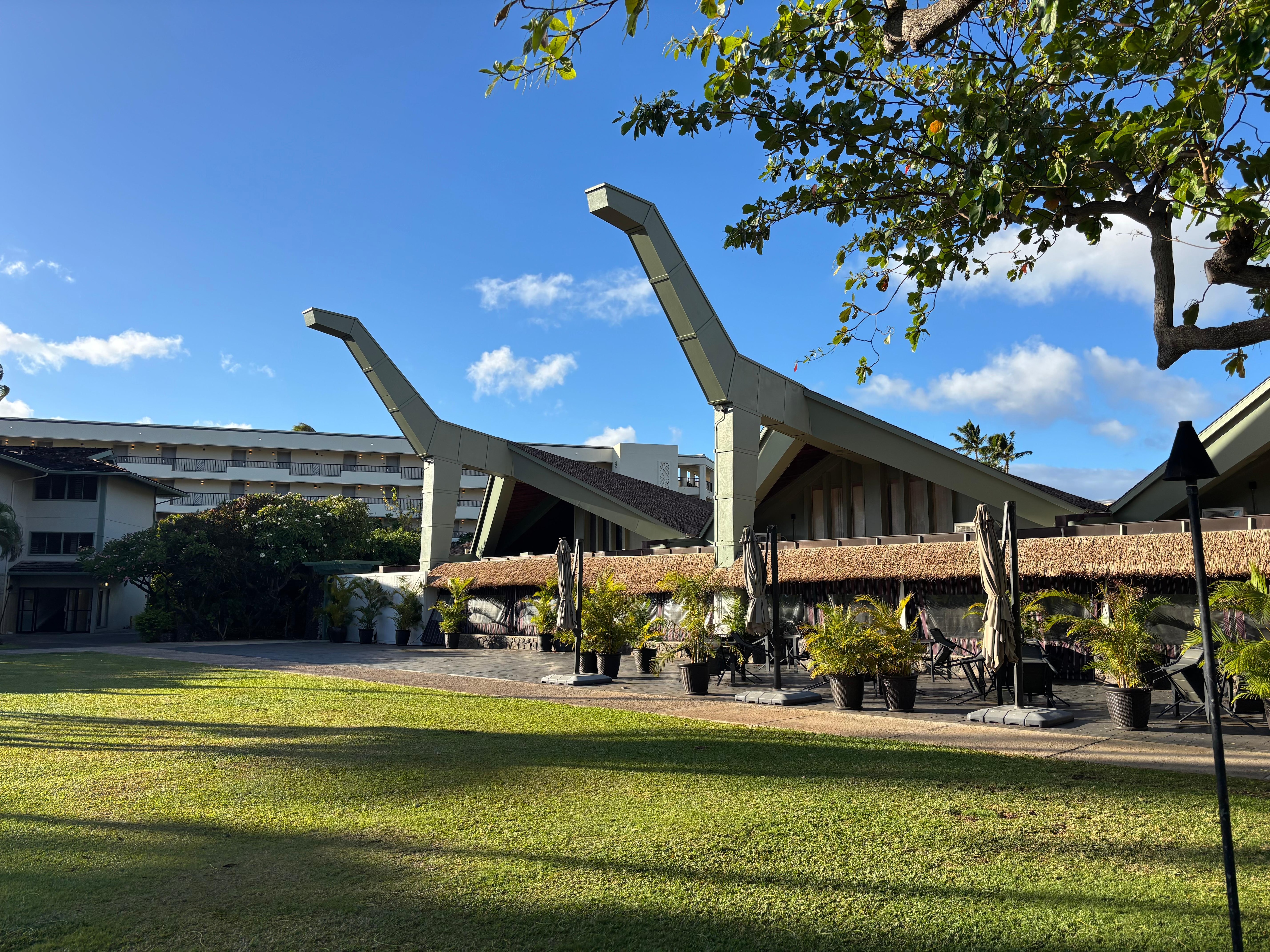 Hotel viewed from back