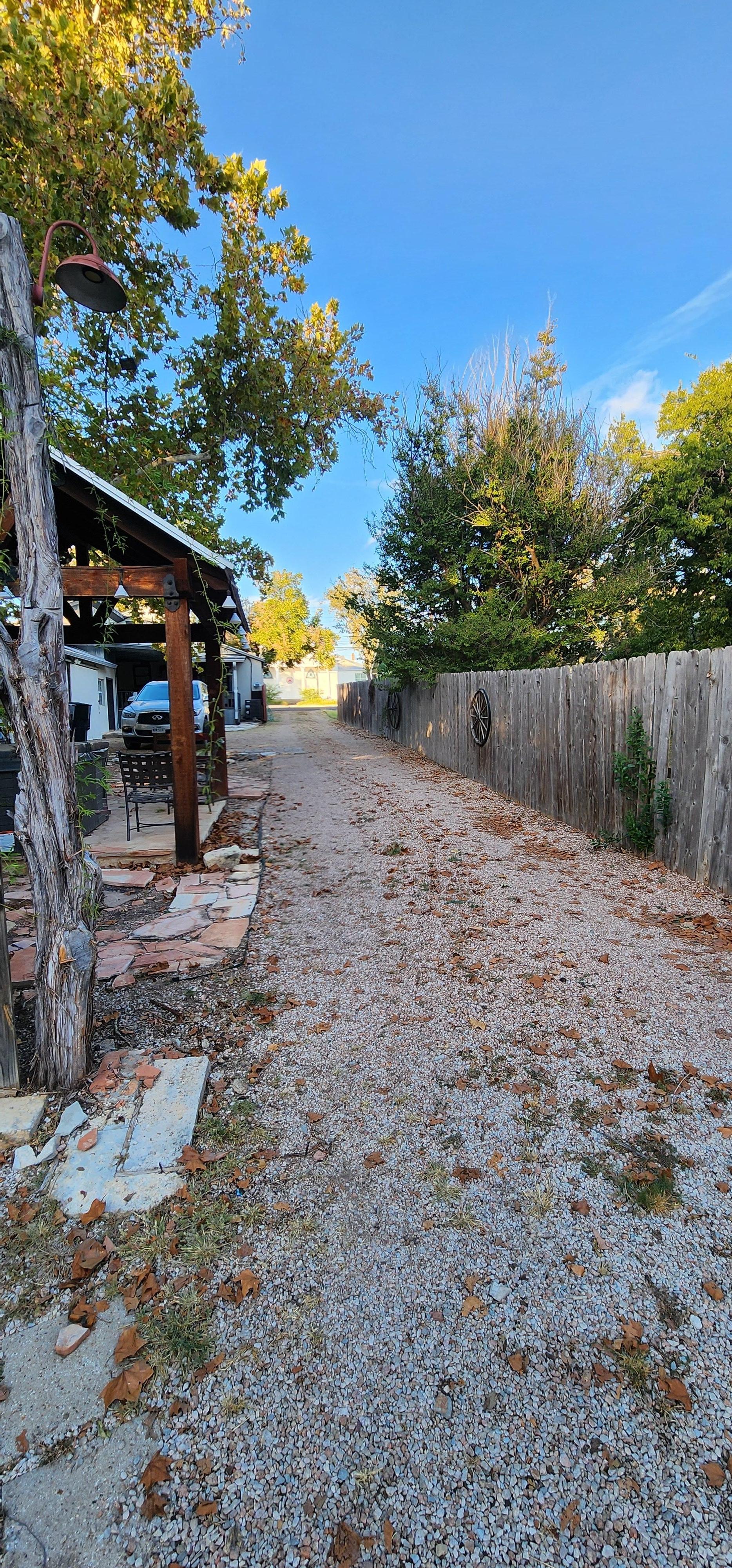 Driveway to the cabin behind main house