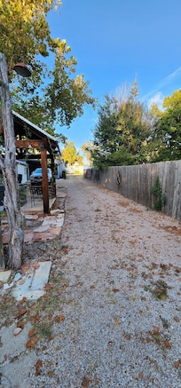 Driveway to the cabin behind main house