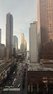 Hotel room view up magnificent mile