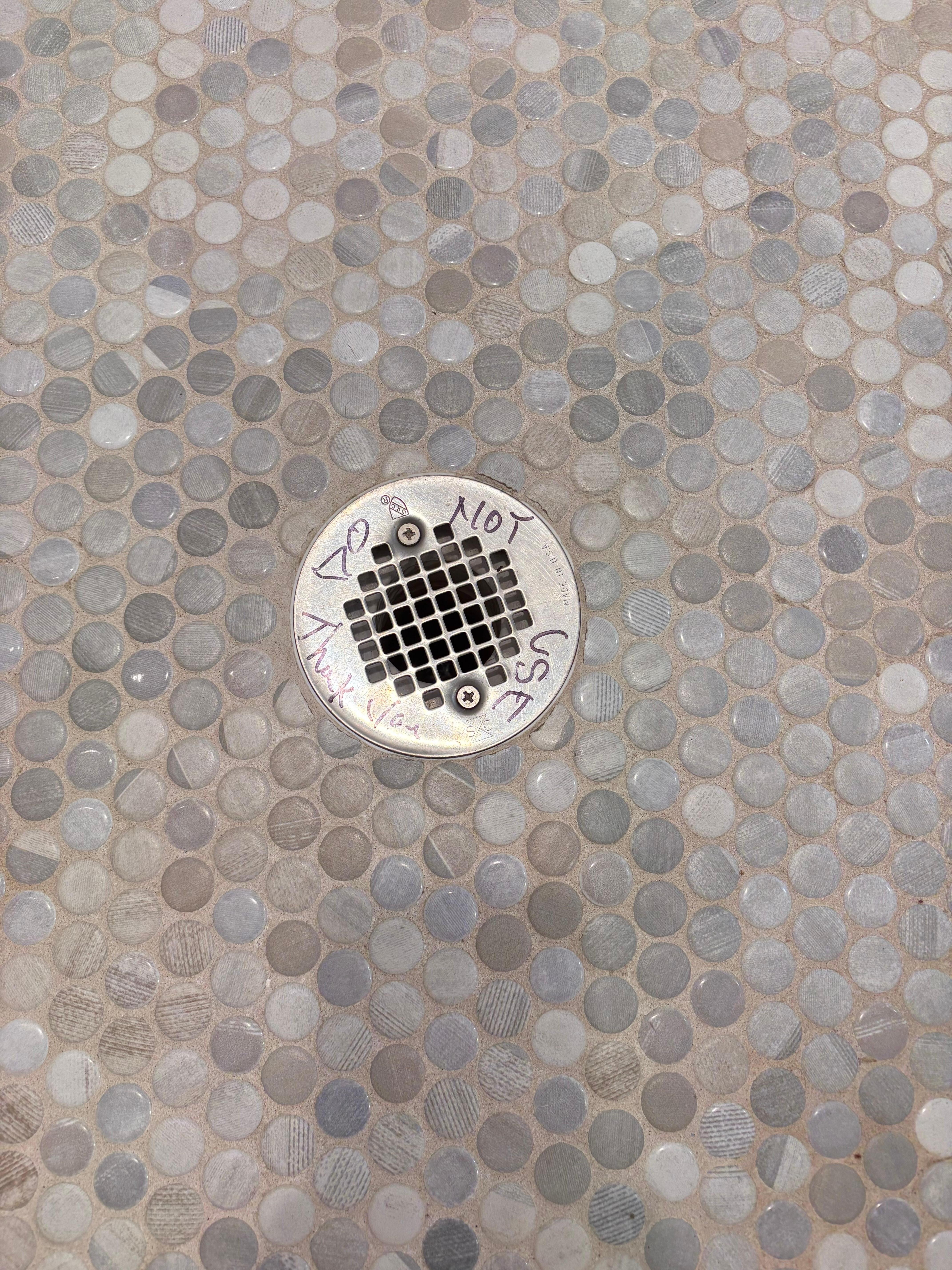 Sharpie on drain