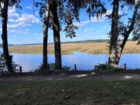 Panoramic of the view in front of the lodge.