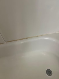 Tub should have new grout. This is nasty and dirty