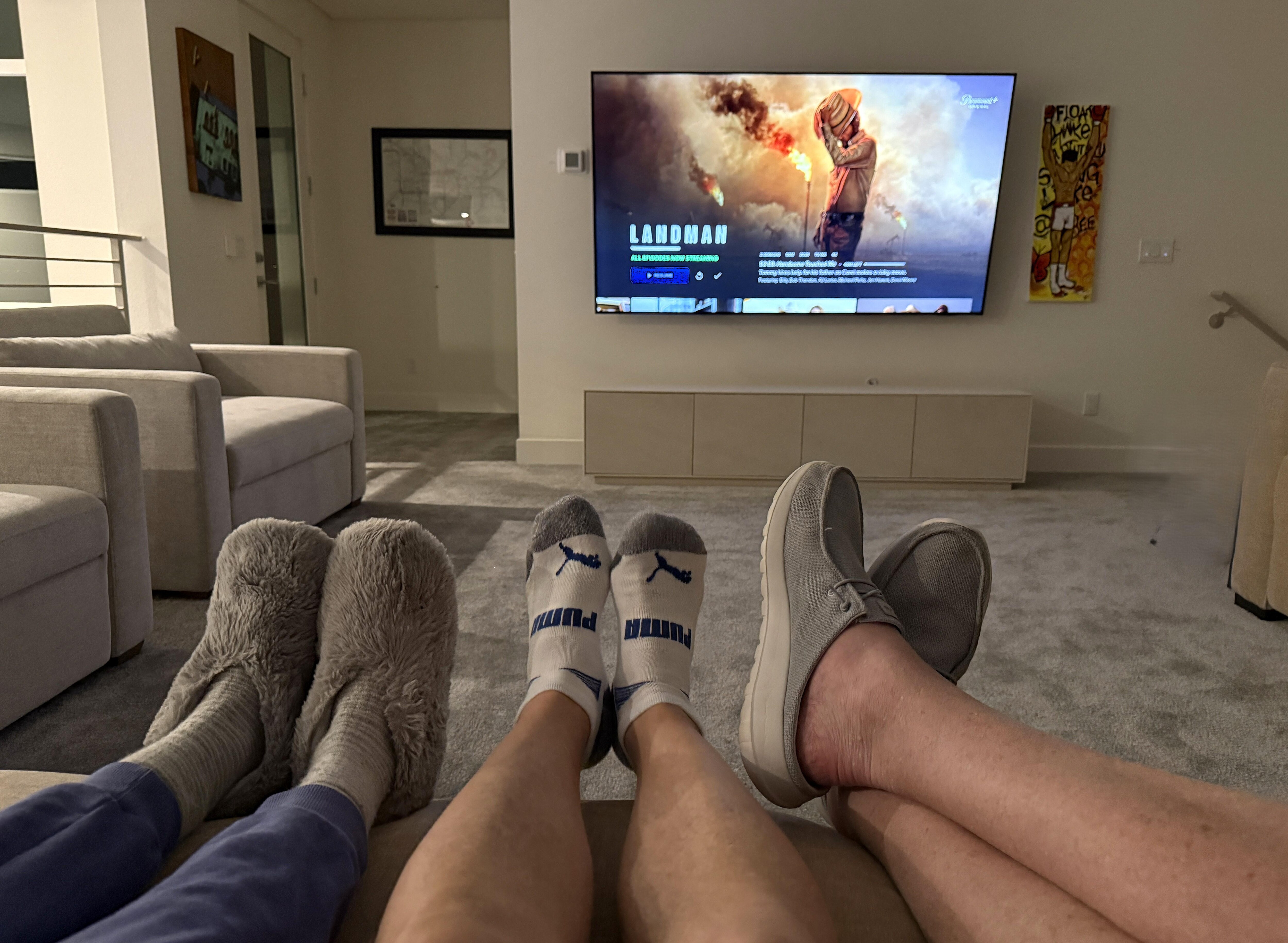 Watching shows on 85" TV