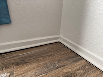 The floor is disconnected from the wall