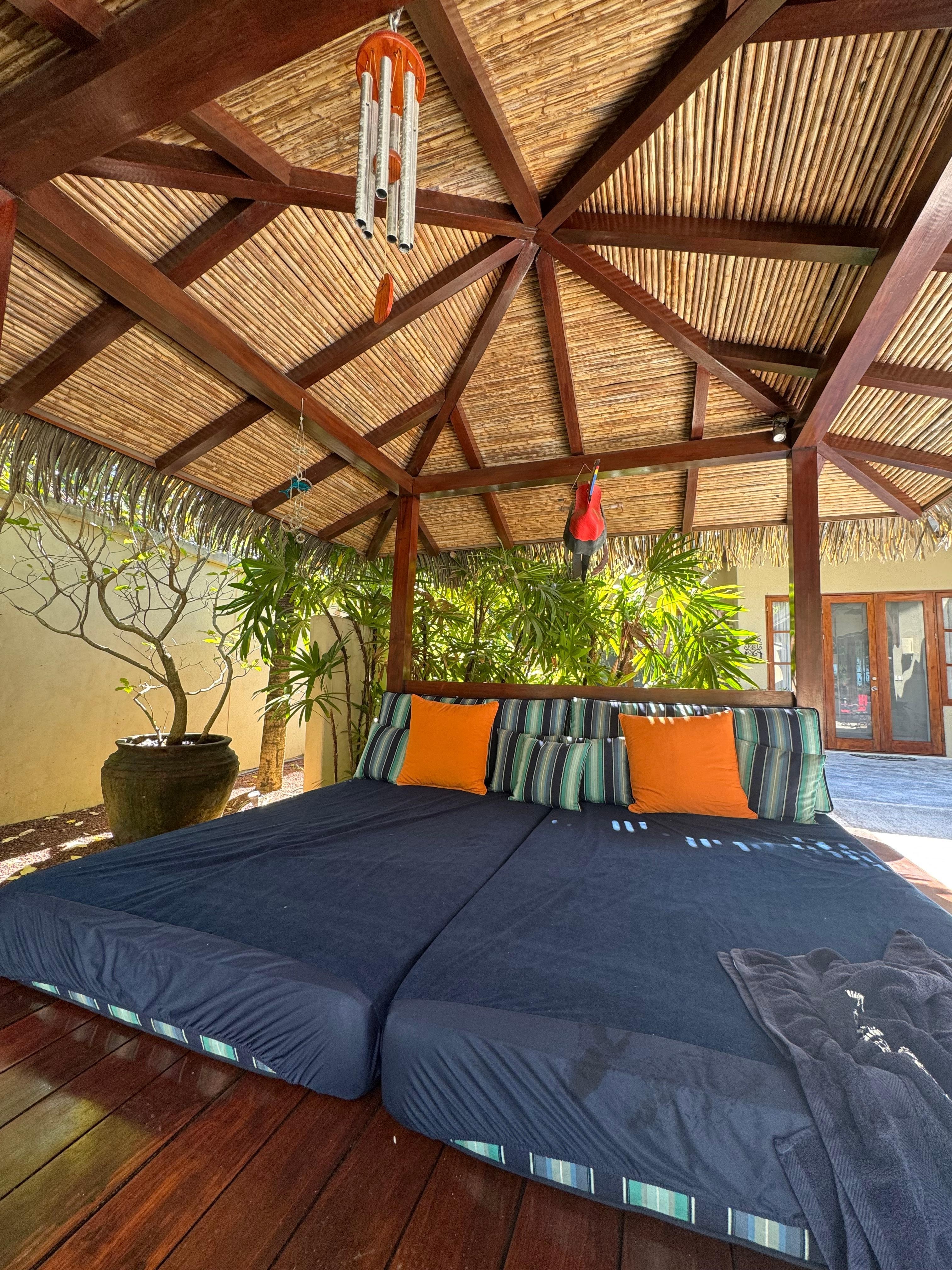 The lounge area by the pool very nice 