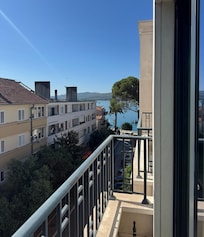 Close to the water.