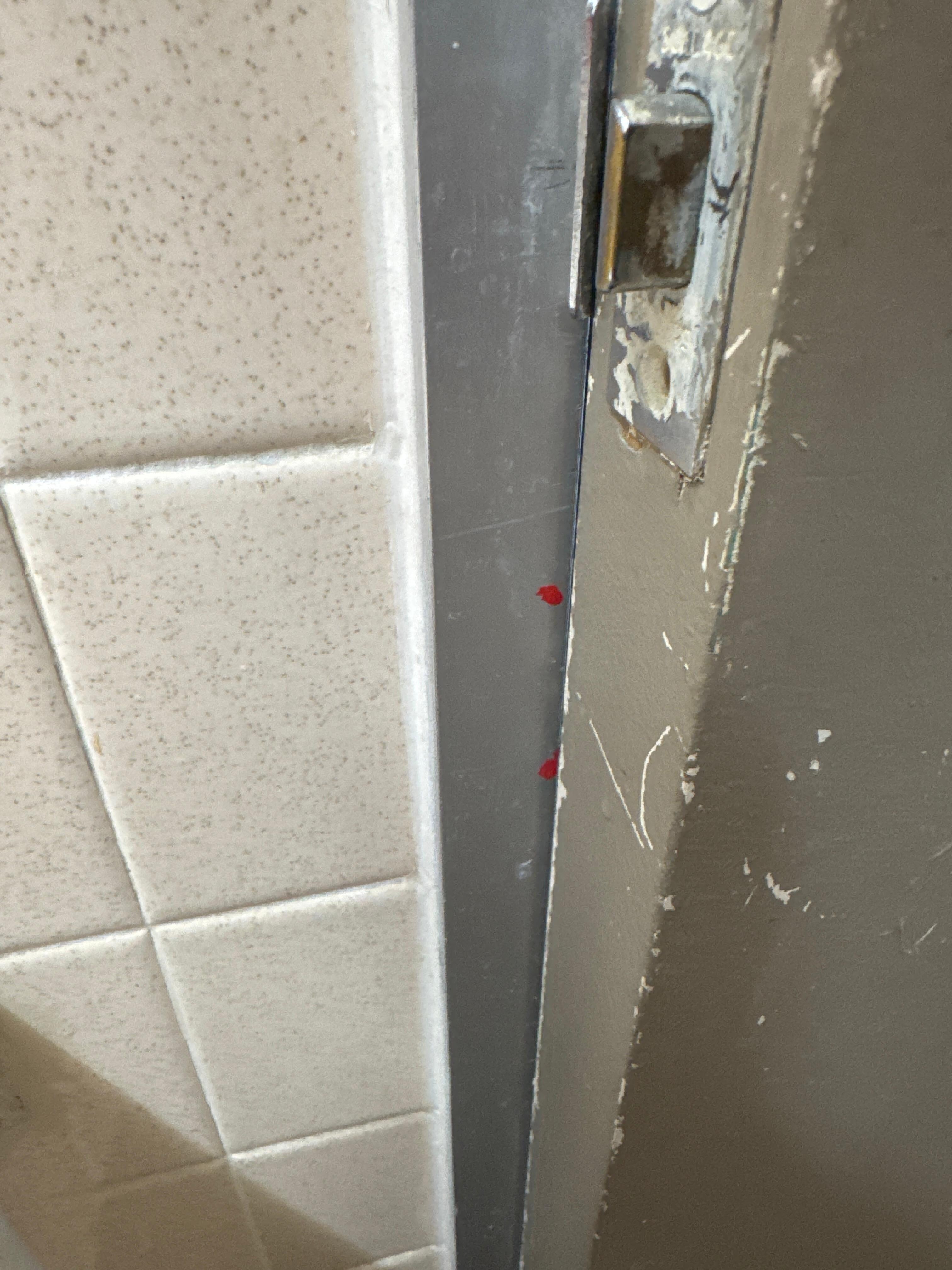 Bathroom door that does not close