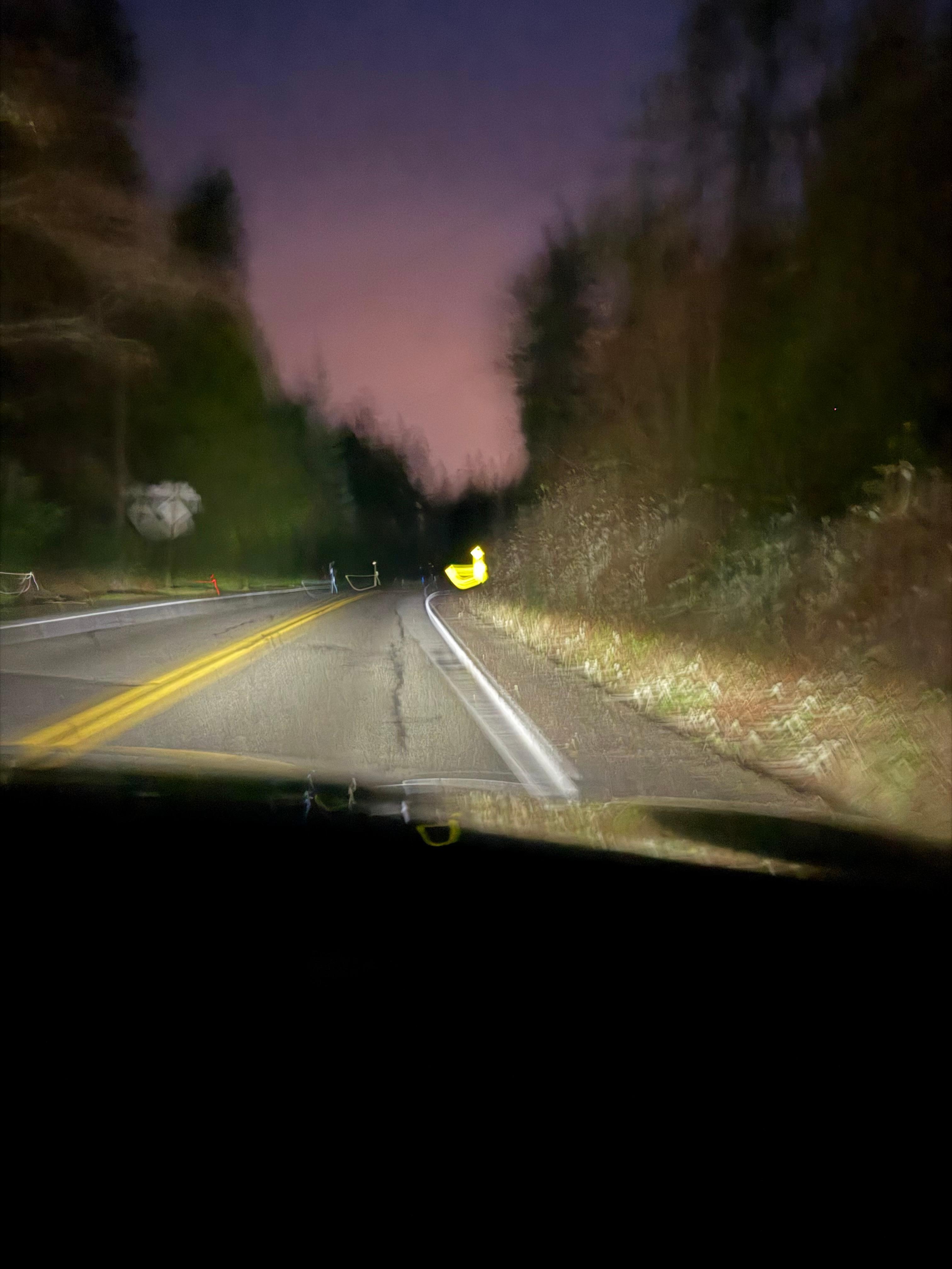 A glimpse of the northern lights on Chuckanut Dive