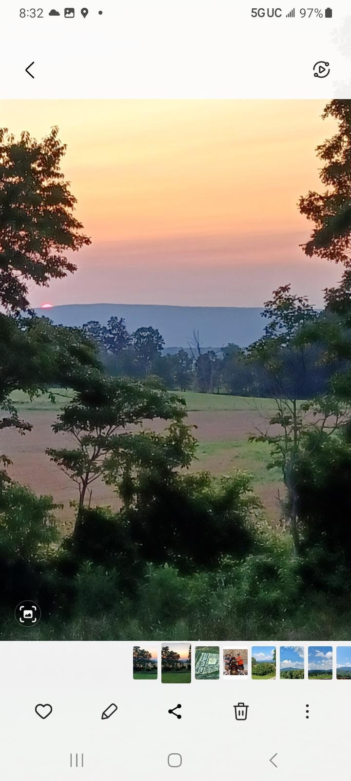 Shenandoah sunset.  I waited too long and almost missed it.