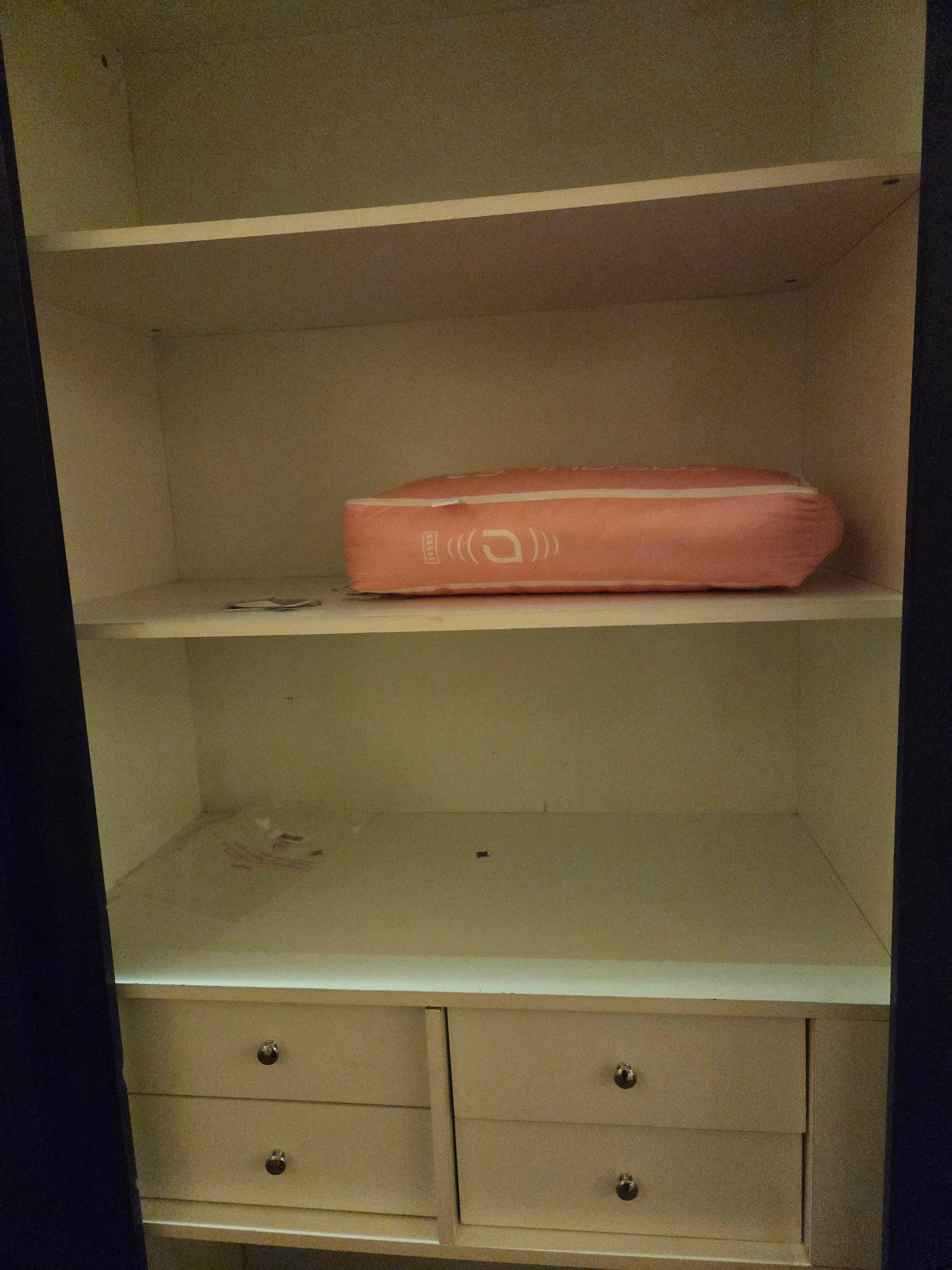 Trash left in disgusting closet