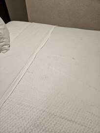 Blanket had dirt and stains