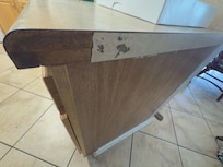 Side of kitchen counter.