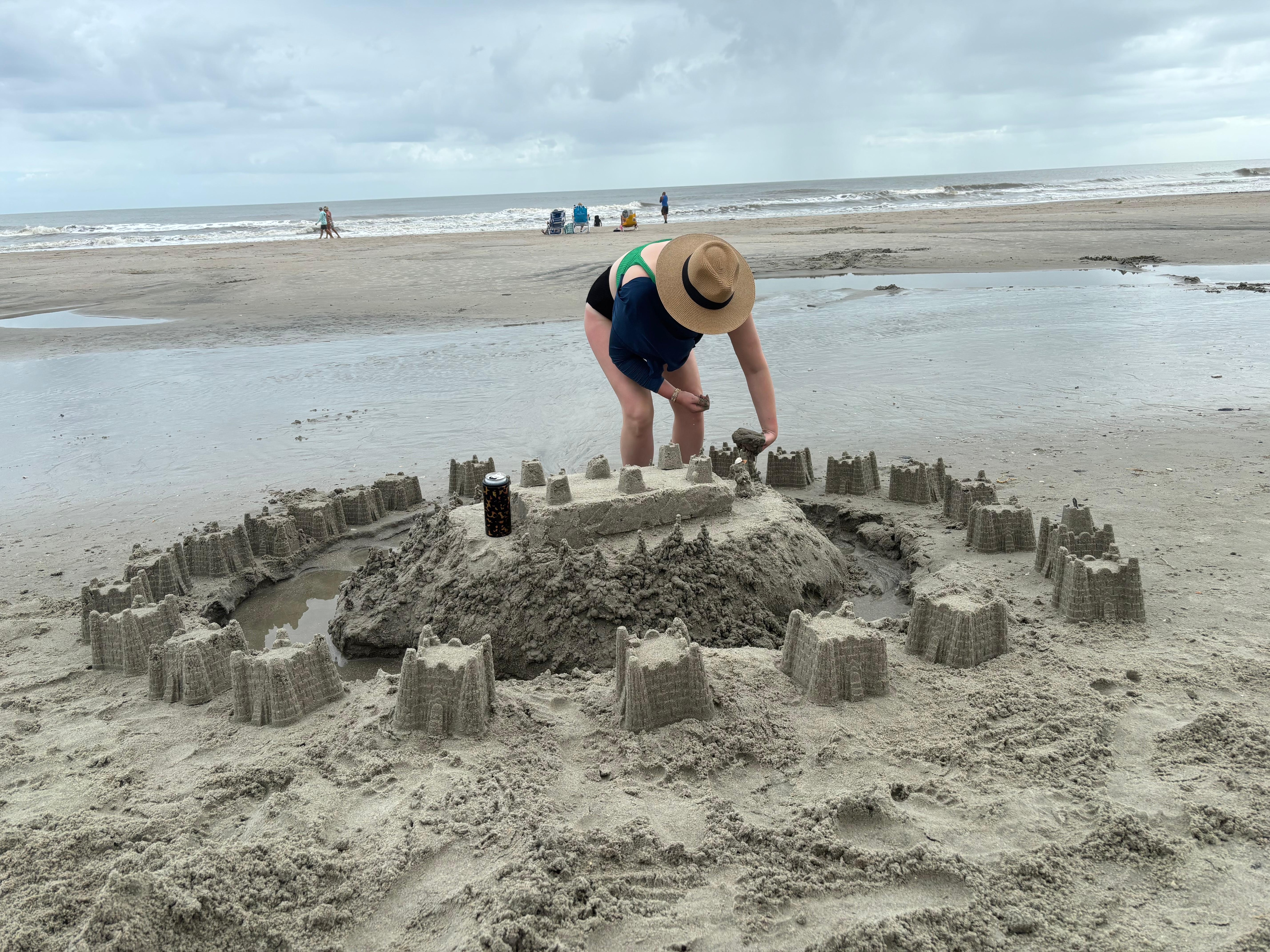 Low tide sandcastle.