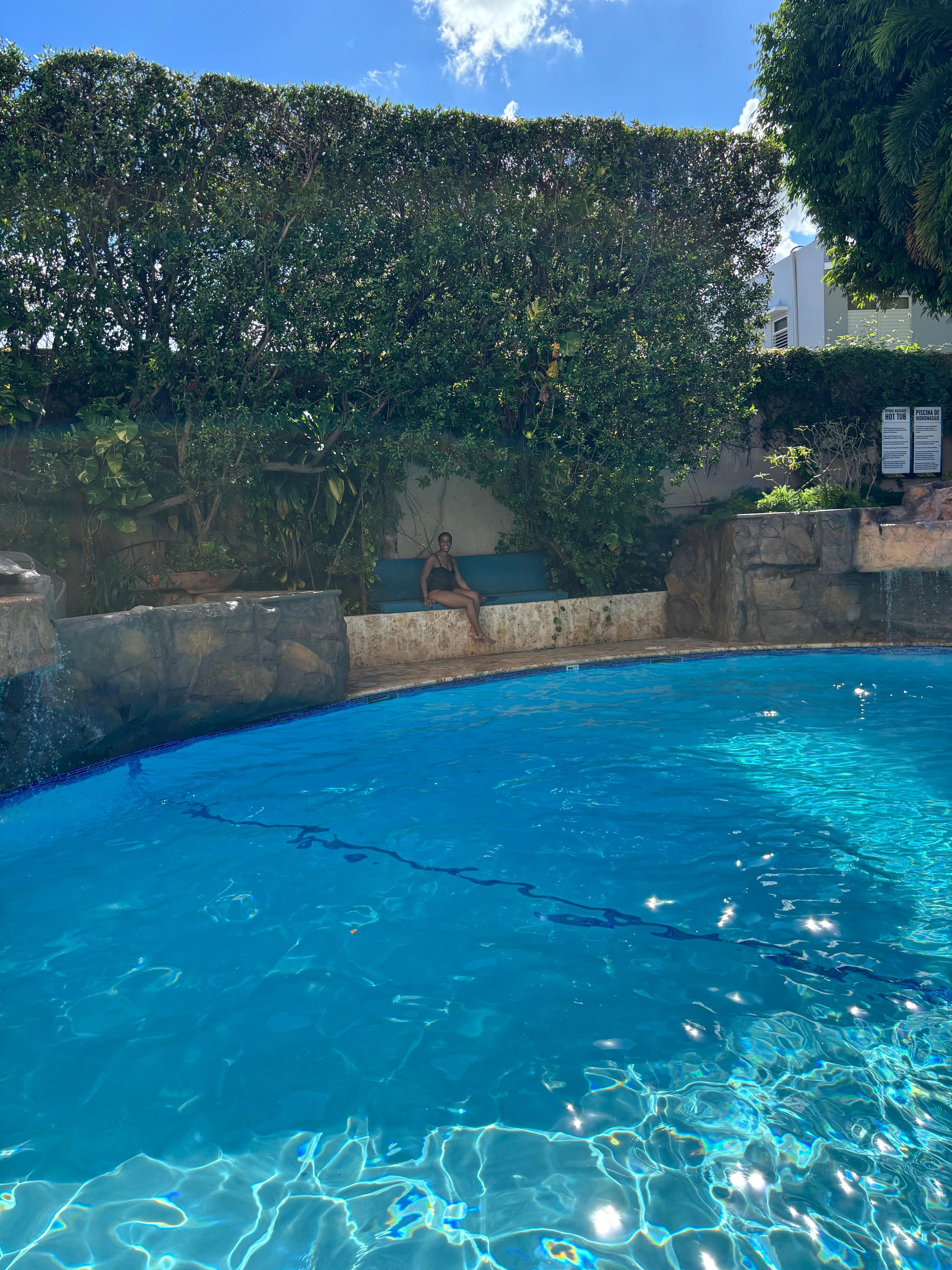 The pool was definitely photo friendly. Very warm just an amazing experience by the pool.