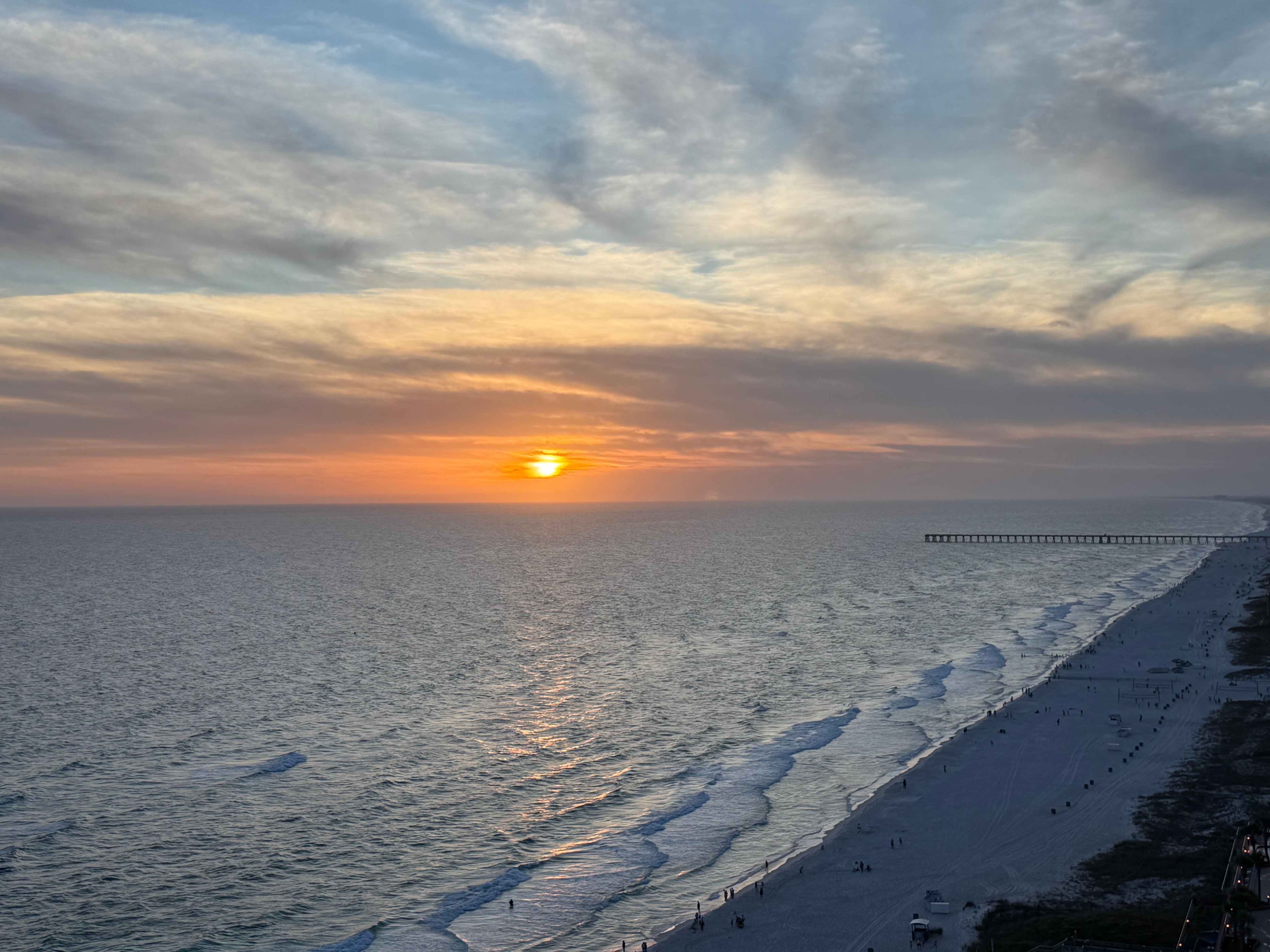 Sunset from the balcony. 