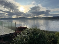 The changing weather across the water.