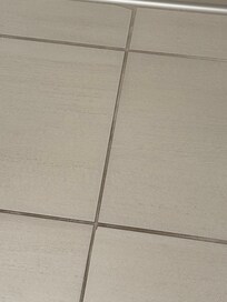 Dirty grout in bathroom