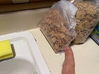 Water landing on counter