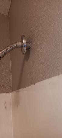 The shower head was off when we went in the room the shower head looked like some was trying to pull it off