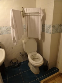 The toilet and shower are very tight.