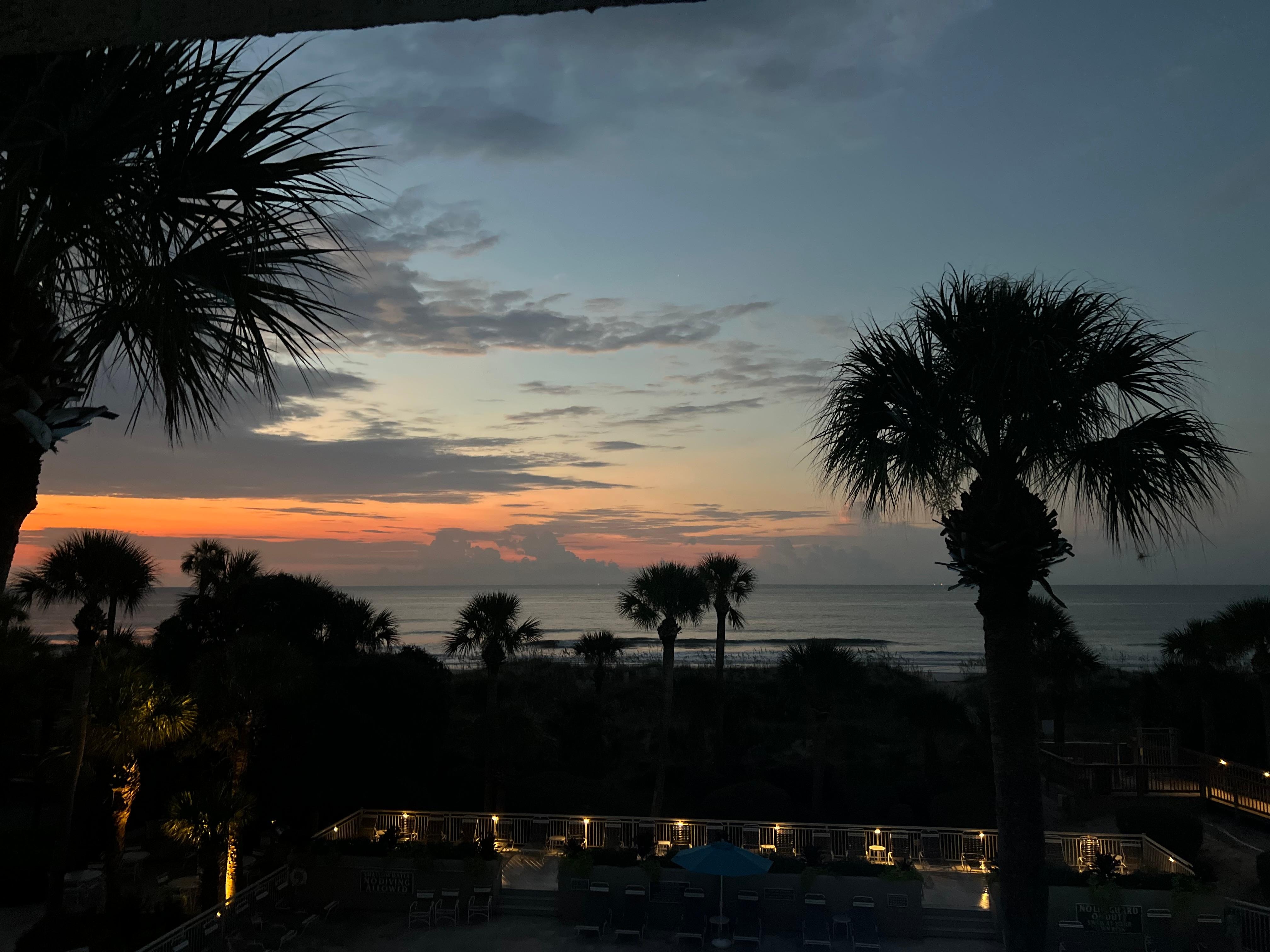 Sunrise from the balcony