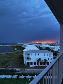 A beautiful sunset from the balcony